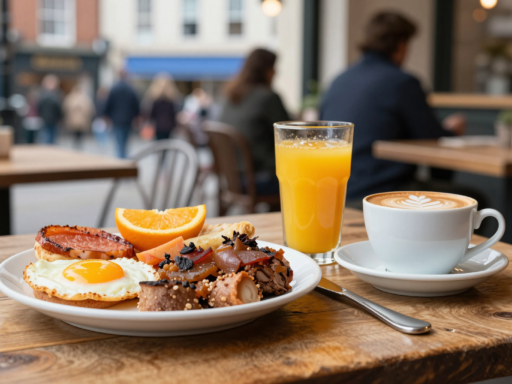 Delicious full English breakfast in Coventry city centre cafe.