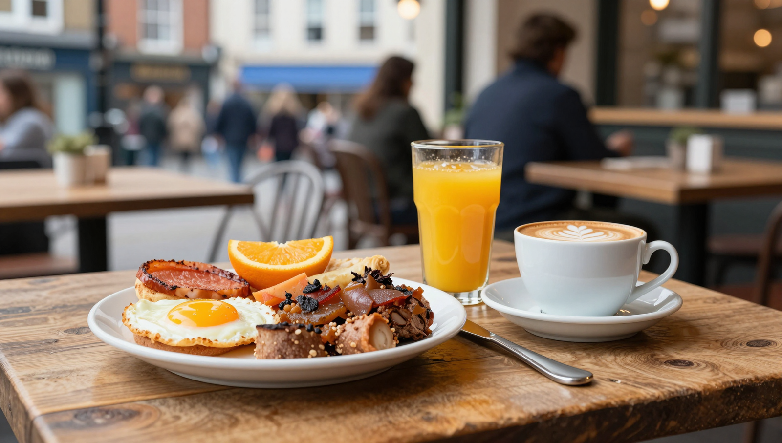 Delicious full English breakfast in Coventry city centre cafe.