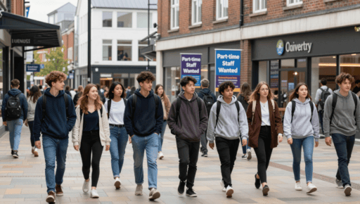 Students seeking Coventry part-time jobs for students in the city centre.