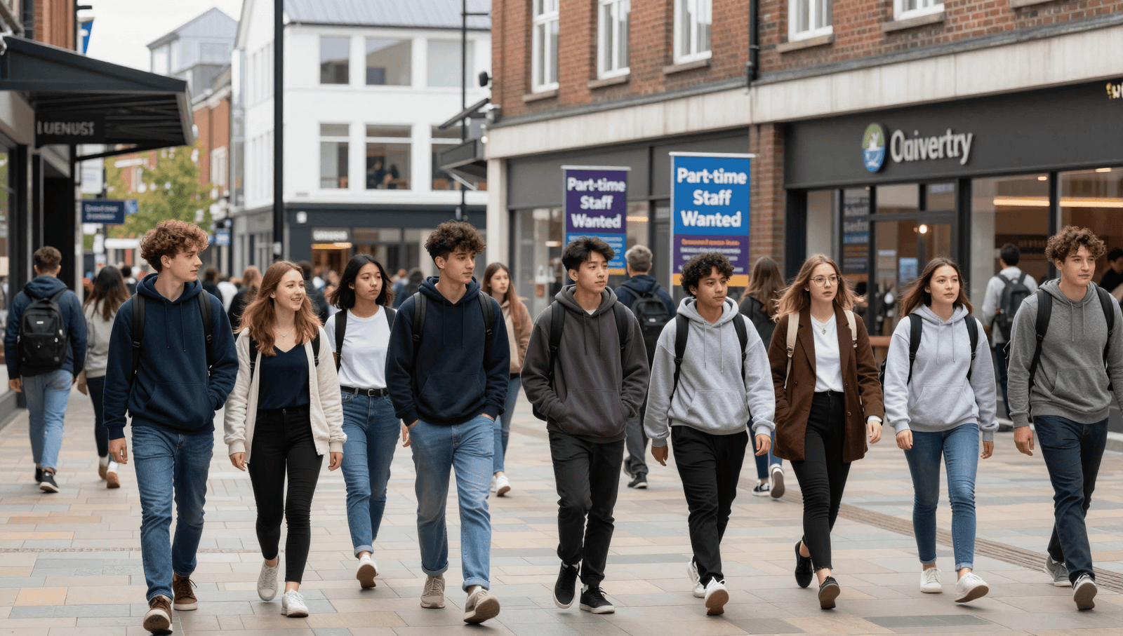 Students seeking Coventry part-time jobs for students in the city centre.
