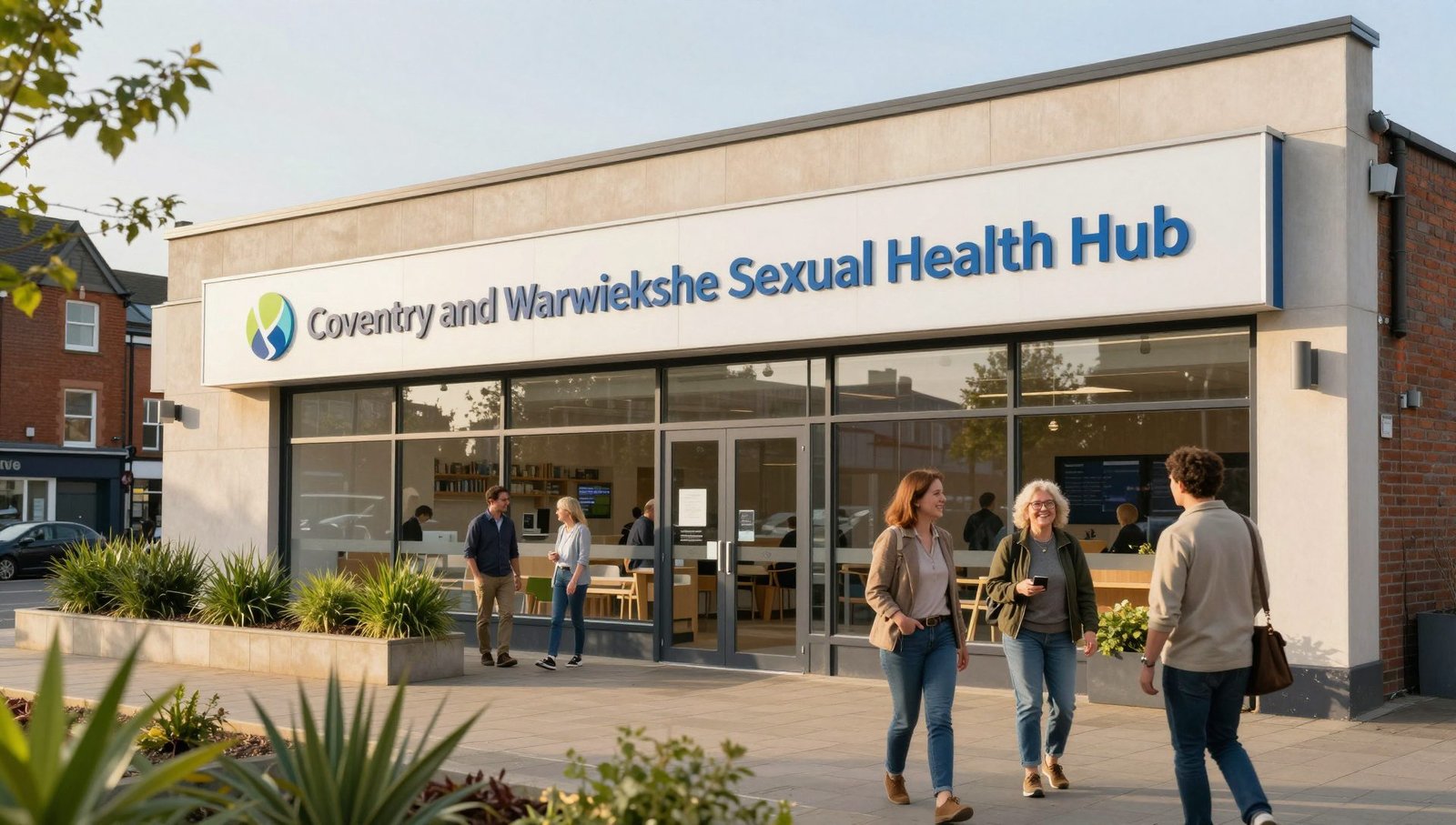 Coventry and Warwickshire sexual health hub clinic entrance in Coventry city centre