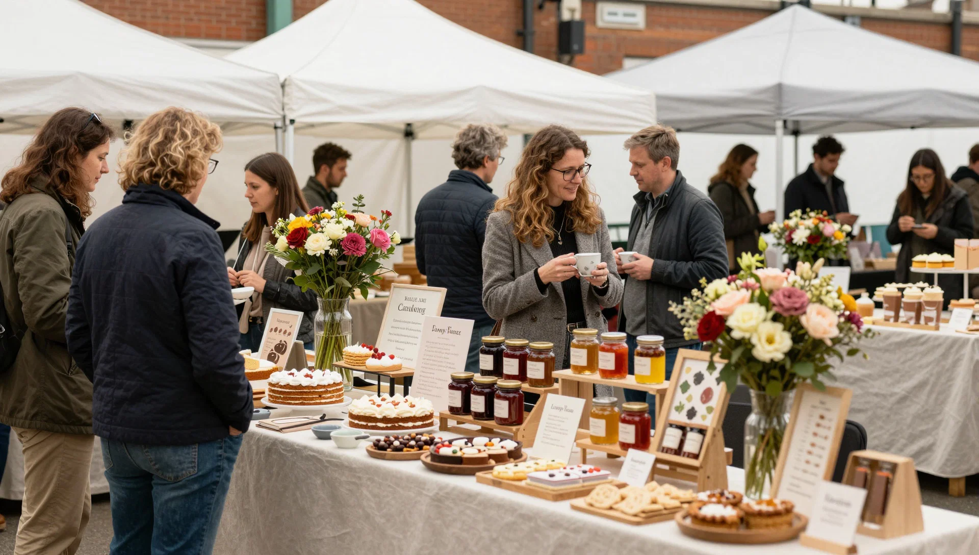 Balsall Common Country Market with handmade produce and local crafts