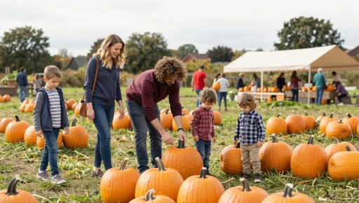 Pumpkin Picking near Coventry family autumn pumpkin patch