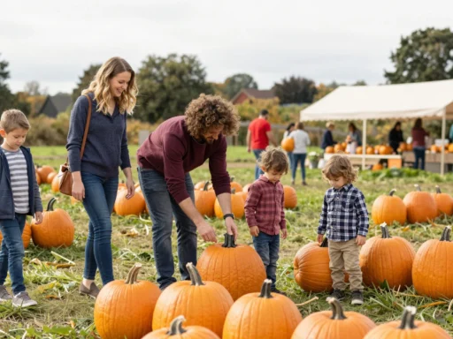 Pumpkin Picking near Coventry family autumn pumpkin patch